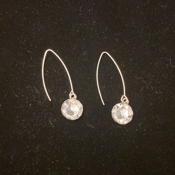 Grace & Heart Sterling and Swarovski crystal drop earrings - Picture 2 of 3